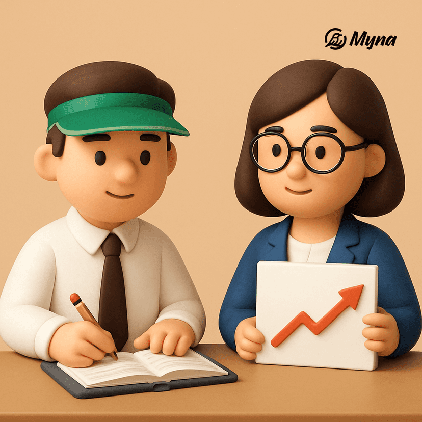 Бухгалтер и финансист сидят за столом