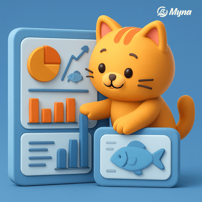 Кот с дашбордом проданной рыбы