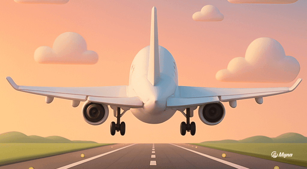 Самолет на взлетной полосе